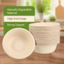 50 Bols Jetables - Bols en Carton, 500ml/17oz, Fabriqués en Matériau de Haute Qualité de Fibres de Canne à Sucre et de Paille de