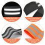 Brassard Réfléchissant, 4 Pièces Serre Pantalon Velo, Bande élastique Réfléchissante avec Fermeture Velcro, pour Homme et Femme,