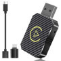 Adaptateur CarPlay sans Fil pour Apple iPhone, Adaptateur sans Fil carplay avec câble d'extension USB & USB-C/Type-C, Compatible