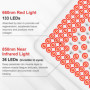 Lampe Infrarouge, Unegnel Lampe Lumière Rouge Combo 660nm et 850nm, 169 LED Panneau de Lumière Rouge avec Support, Minuterie, Re