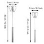 SDFSA 2 Pièces Batteurs à Œufs, Fouet Multifonctionnel Semi-Automatique Main, Acier Inoxydable Fouet, Batteur Lait, Rotatif, pou