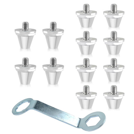 Ruikdly 12pcs Crampons de Rechange Football en Alliage d'aluminium Mixte Cales De Rechange pour Chaussures de Football, 2 Taille