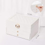 LELYFIT Boîte à Bijoux pour Femme, 3 Couches Rangement Bijoux, Coffret Bijoux de Voyage, Organisateur à Bijoux Verrouillable, Je