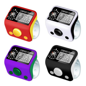 Golgner Lot de 4 compteurs manuels numériques et mécaniques, compteurs de doigts électroniques, réinitialisables à 5 chiffres, c