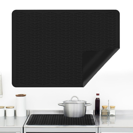 Tapis Protection Plaque Induction, Tapis de Cuisson en Silicone, Tapis de Protection pour Table de Cuisson à Induction, Résistan