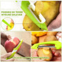 KOOSREEL 3 en 1 Econome a Julienne, Éplucheur à Fruits et Légumes, Eplucheur Légumes avec Poignée Antidérapante est Idéal pour P