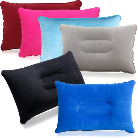 Senteen Oreillers De Camping Gonflables, 6pcs Oreiller De Voyage Ultraléger Coussin De Voyage Ergonomique Coussin De Nuque Compa