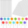 DOUSELLA 120 Pièces Bâtonnets de Sucettes en Acrylique Bâtonnets de Sucettes Transparentes Baton Acrylique Cake Topper Bâton Pop