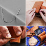 11pcs Cuir D'Outils de Couture Kit,Kit De Couture Cuir,Ensemble d'outils de Couture à la Main,avec Fil Ciré,Poinçon de Perçage e