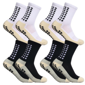 DALAETUS 4 Paires Chaussettes de Football, Chaussette de Sport Antidérapante, Chaussette de Sport Respirant pour Football, Baske
