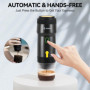 Kssiaz Machine à Espresso Portable, Cafetière Electriques avec Chauffage Automatique, USB et Chargeur de Voiture, Mini Cafetière