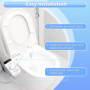 NVIYAM Toilette Japonaise Bidet, Bidet Toilette Gauche WC Bidet, Toilette WC non Electrique, Accessoire pour Toilettes avec Doub