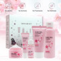 Fengyang® 5Pcs Set de Soins, Sakura Ensemble De Soins De La Peau, Soins Du Visage À Texture Rafraîchissante, Kit de Soins de La 