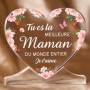 Cadeau Fete des Meres, Cadeau Anniversaire Maman, Acrylique Heart Type Décoration Cadeau pour Maman, Cadeau Noel Maman, Cadeaux 
