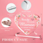 Cadeau Fete des Meres, Cadeau Anniversaire Maman, Acrylique Heart Type Décoration Cadeau pour Maman, Cadeau Noel Maman, Cadeaux 