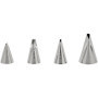 Wilton Douilles à Pâtisserie Set Rufflés #86, #100, #102, #125, Douilles Professionnelle Métallique Buse de Glaçage Réutilisable
