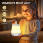 Diboniur Lampe de Chevet Enfant Tactile Veilleuse LED, Rechargeable Veilleuse Bébé Maternité avec 13 Couleurs, Veilleuse Adulte 