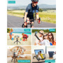 CIRYCASE Trepied Smartphone, Rotatif à 360° Flexible Mini Trépied Support pour Appareil Photo avec Télécommande Bluetooth, Perch