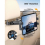 EOIWUY Support Tablette Voiture, [Bras d'Extension Pliable] Rotation à 360° Support pour iPad Voiture, Porte Tablette Voiture En