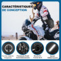 ISEYOU Sacoche de Jambe Moto, Sac de Jambe avec Poche Extensible, Multifontion Moto Drop Leg Bag avec Sangle de Jambe Amovible p