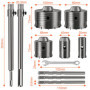 WinGluge Kit de Couronnes de Forage Creuses pour Béton 30mm, 40mm, 68mm, 80mm,100mm Avec Adaptateur SDS, Scie Cloche à Béton Jeu