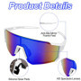 Ghazpmuk 2 Pièces Lunettes de Soleil, Lunette de Cyclisme Polarisées, Lunette de Soleil Sport Polarisée, Lunettes de Vélo, Prote