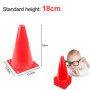 Fousenuk 10 Pièces Cônes de Signalisation 18cm, Cônes d'Entraînement de Football, Plots de Marquage, Support de Marqueur en Plas