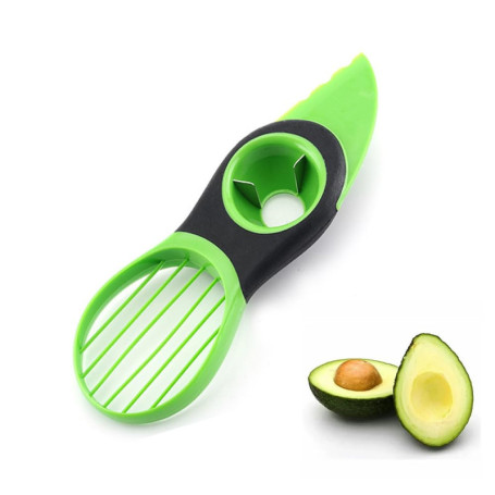 Coupe-avocat 3 en 1 - Coupe-fruits - Séparateur en plastique - Couteau de cuisine - Outils de légumes