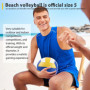 WIYETY Ballon de Beach-Volley Taille Officielle 5 : Volleyball Souple avec Pompe, Doux au Toucher pour Entraînement Sportif et J