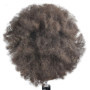 Tête d'entraînement afro de 25,4 cm - Cheveux 100% humains - Tête de mannequin pour coiffure - Pince incluse