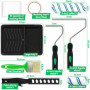 BGIUSQF Lot de 12 Pièces Kit Rouleau Peinture, Kit Peinture Mur et Plafond, Kit Peinture Mur, Rouleau Et Pinceaux, Comprend un B