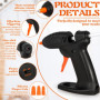 BBLTIFF Pistolet à Colle Chaude, Pistolet a Colle Sans Fil avec 40pcs 7×150mm Bâtons de Colle, 6 Manchons En Silicone pour Doigt