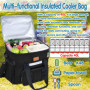 BBLTIFF 40L Grand Sac Isotherme Repas, Glaciere Souple Isotherme, Sac Glaciere Pliable, Glacière Isotherme avec Bandoulière Régl