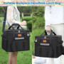 BBLTIFF 40L Grand Sac Isotherme Repas, Glaciere Souple Isotherme, Sac Glaciere Pliable, Glacière Isotherme avec Bandoulière Régl