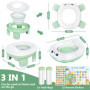 RDDAIPE Pot Pliable Portable Enfant Voyage, Pot de Voyage Enfant, Pot Bebe Toilette Portable Enfant, avec 40 Sac, Potty Training