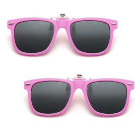FUIPVGI 2 Pièces Clip Lunettes de Soleil Enfant Clip Lunettes de Soleil Polarisées Clip Lunettes Polarisant Pour Garçons et Fill
