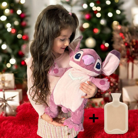 Bouillotte Whitehouse Leisure en caoutchouc naturel, Lilo et Stitch en forme d'animal, Compresse thermique thérapeutique, Style 