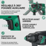 STANEW Marteau Perforateur Filaire SDS Plus 950W, Marteau Perforateur 0-1150RPM/5100BPM avec 4 fonctions et embrayage de sécurit