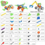 Blocs de Construction 175 pièces 11-en-1 ,Jeux pour garçons et Filles-l'Apprentissage la Construction Jouets Créatif, interactif