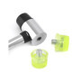 QWORK maillet caoutchouc, 25 mm Nylon Petit Marteau avec 2 têtes de rechange, avec poignée en caoutchouc antidérapante pour bijo