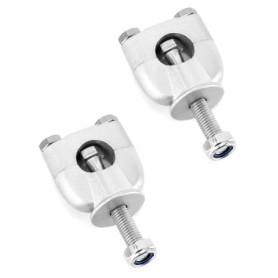 QWORK 2 Pcs Rehausseur de Guidon pour Moto 22mm 7/8", Fixation de Guidon Moto en Alliage Aluminium pour Moto VTT