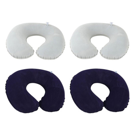 SLAXJNE Lot De 4 Oreillers Gonflables pour Le Cou, Oreiller De Voyage Gonflable, Oreiller D'Extérieur Pliable, Oreiller en Forme