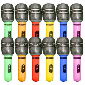 ZGDEIWGF Microphone Gonflable 12 Pièces, Accessoires De Fête Gonflables, Accessoires De Performance, Fournitures De Décoration D