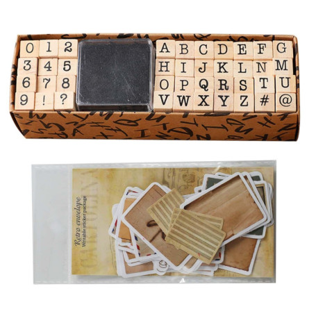 1 Jeu De 40 Timbres-Lettres, 1 Jeu D'Autocollants En Matière De Journal Intime, Alphabet De Timbres, Timbres De Lettres À Faire 