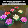 Lot de 8 fleurs de lotus artificielles - Décoration de piscine - Fleurs de lotus artificielles - Décoration de bassin en plein a