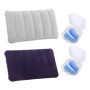 ZGDEIWGF 2 Pièces D'Oreillers Gonflables, 2 Paires De Bouchons d'oreilles, Oreiller Autogonflant, Oreiller De Couchage pour Le V