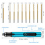 Mini Stylo Perceuse Électrique, Mini Perceuse Électrique à 3 Vitesses, Mini Perceuse Électrique Manuelle, Avec 10 Petits Forets,