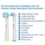 8 Brossettes Interspace et 8 Brossettes Ortho Care Essentials, Brossette de Rechange Compatibles avec les Oral-B Brosse a Dent E