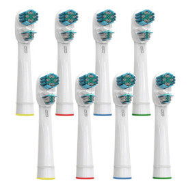 Lot de 8 têtes de rechange pour brosses à dents électriques Braun Oralb Dual Clean