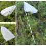 Filet de pêche télescopique pour insectes et papillons - Avec anneau de 28 cm - Poignée extensible jusqu'à 93 cm